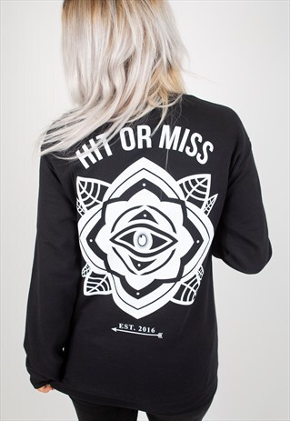 EYE MANDALA BLACK SWEATER