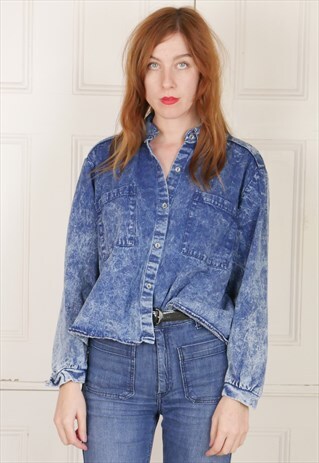 80S OVERSIZED DENIM JACKET SHIRT