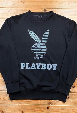 Vintage black Playboy graphic sweatshirt small
