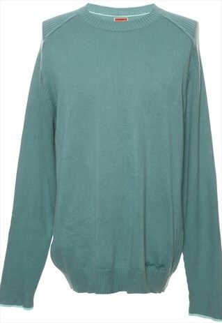 VINTAGE TEAL TOMMY HILFIGER JUMPER - XL