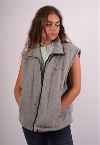 VINTAGE CHAMPION FLEECE GILET GREY