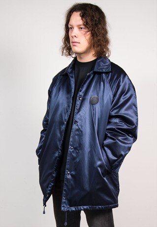 90'S VINTAGE CHUCK TAYLOR CONVERSE NAVY PADDED SHINY JACKET