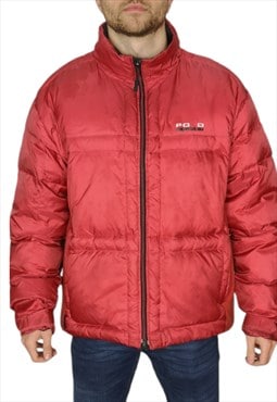  Polo Sport Puffer Jacket In Red Size Large
