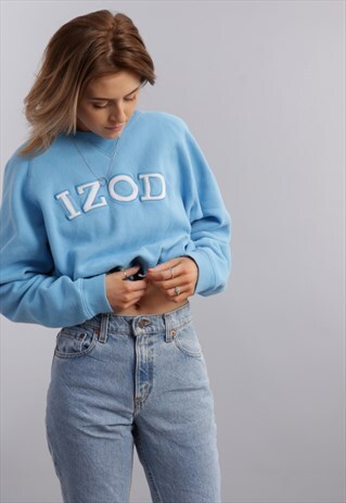 VINTAGE IZOD REWORKED CROPPED SWEATSHIRT Z458
