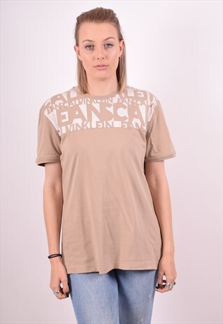 CALVIN KLEIN WOMENS VINTAGE T-SHIRT TOP XL KHAKI 90S