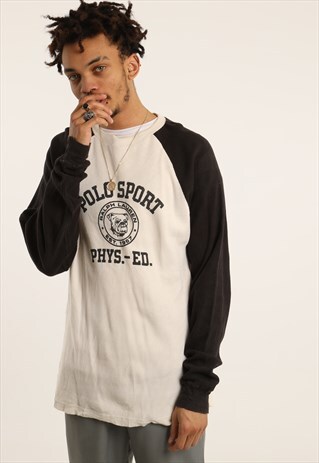 VINTAGE POLO SPORT RALPH LAUREN PRINTED WAFFLE SWEATSHIRT