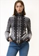 XESS BABA MERINO WOOL TURTLENECK ABSTRACT PATTERN WOMAN 5552