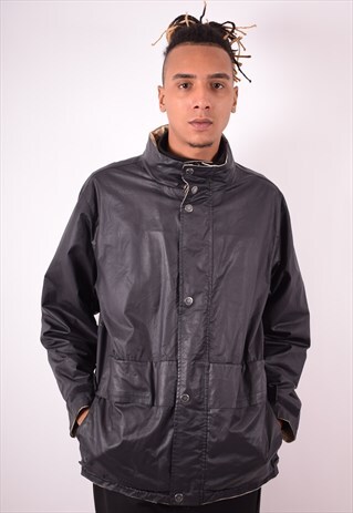 TOMMY HILFIGER MENS VINTAGE REVERSIBLE JACKET LARGE 90S