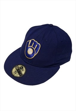 Vintage MLB Milwaukee Brewers Blue Snapback Cap Womens