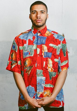 VINTAGE ABSTRACT PATTERNED SHIRT