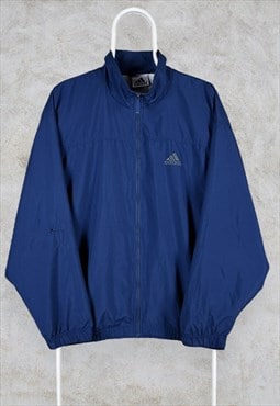 Vintage Adidas Track Top Jacket Blue Men's Medium