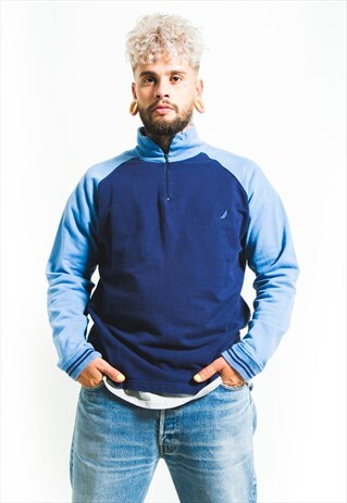 VINTAGE 80S NAUTICA 1/4 ZIP SWEATSHIRT / S7127