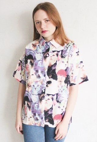 CAT PRINT SHIRT