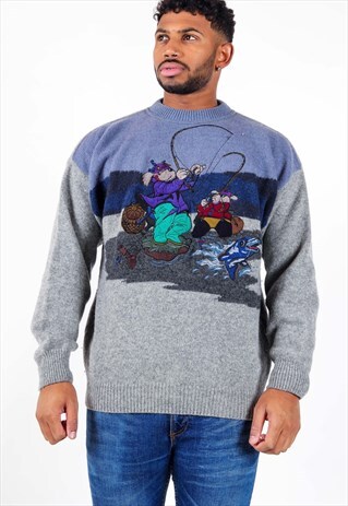 VINTAGE EMBROIDERED KNITWEAR JUMPER K635