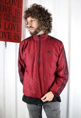 VINTAGE ADIDAS HALF ZIP TRACK FESTIVAL JACKET