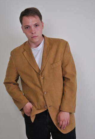 90S BEIGE HERITAGE COCTAIL BLAZER, SIZE XL
