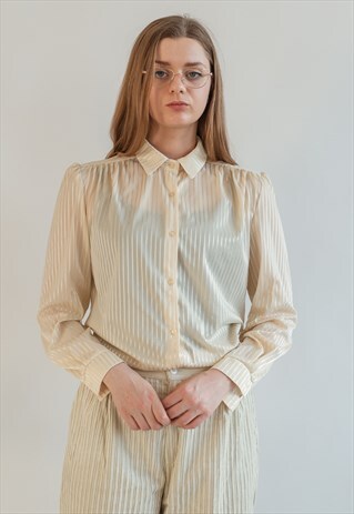 VINTAGE 80S CLASSIC SEE THROUGH SHIRT