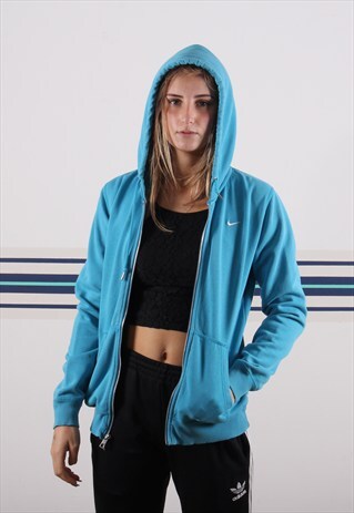 BLUE NIKE ZIP HOODIE