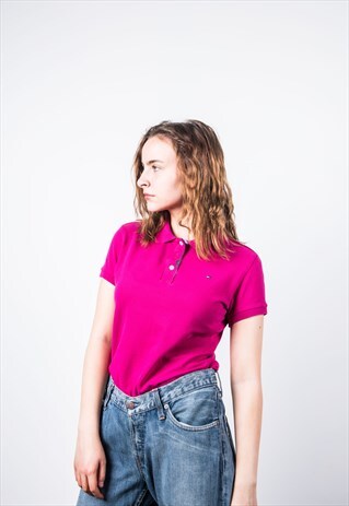 VINTAGE TOMMY HILFIGER POLO SHIRT IN PINK
