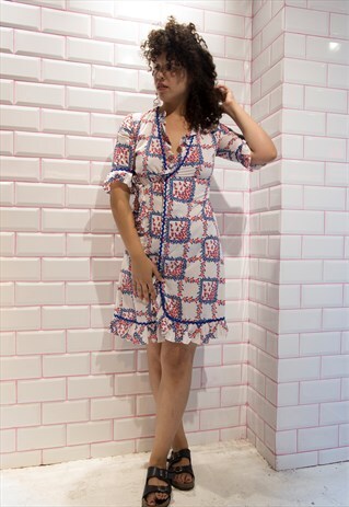 VINTAGE 60S FLORAL BEACH DRESS