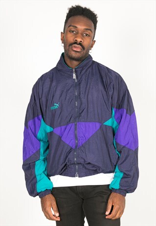 VINTAGE 80S USA PUMA SHELL SPORT JACKET / R103