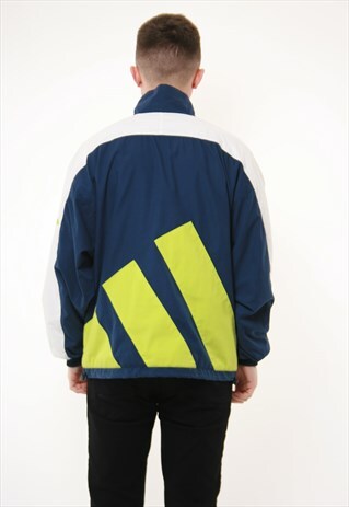 90S VINTAGE RARE ADIDAS OLDSCHOOL 1/2 ZIP TRACK JACKET 14397