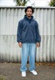 FLEECE IN NAVY BLUE RELAXED FIT HEAVYWEIGHT MATERIAL 90S Y2K