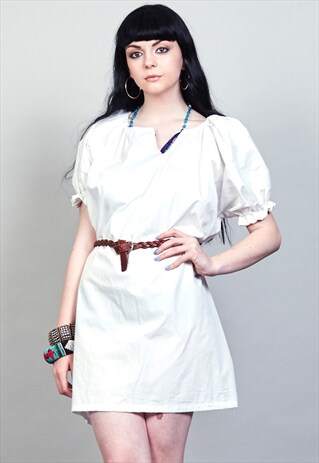 VINTAGE 70'S WHITE DRESS