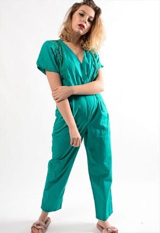 VINTAGE TURQUOISE JUMPSUIT