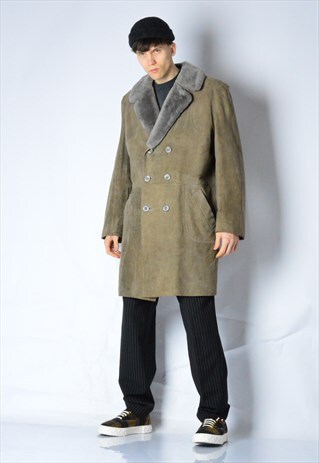 VINTAGE 60S BEIGE WARM LEATHER COAT