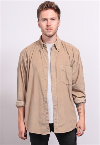VINTAGE CORDUROY CORD SHIRT BEIGE
