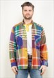 Vintage 90's Plaid Flannel Shirt in Rainbow