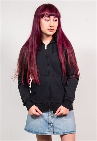 NIKE VINTAGE 90'S BLACK LONG SLEEVE HOODIE SWEATSHIRT