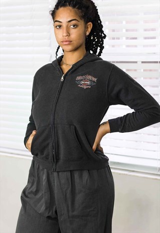 VINTAGE HARLEY-DAVIDSON HOODIE JACKET LOGO 90S XL 14.8