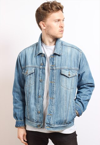 VINTAGE FLEECE LINED DENIM JACKET