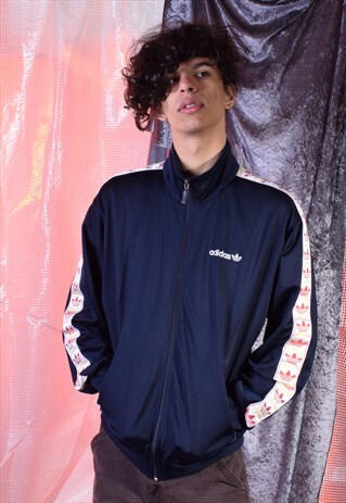 VINTAGE ADIDAS NAVY TRACK JACKET