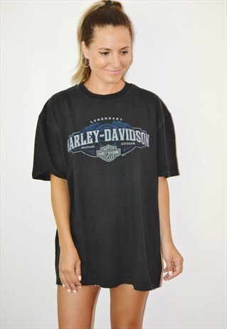 VINTAGE Y2K HARLEY-DAVIDSON BLACK T-SHIRT/TEE