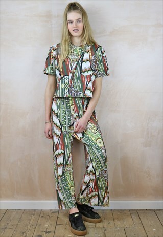 NATURE TRAIL PRINT CROP PANTS CO-ORDINATES