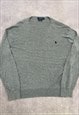 POLO RALPH LAUREN KNITTED JUMPER EMBROIDERED LOGO SWEATER