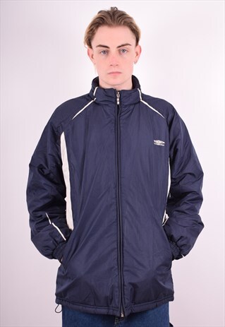 UMBRO MENS VINTAGE JACKET MEDIUM BLUE 90S