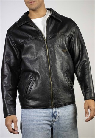 VINTAGE REPARTAGE FRENCH LEATHER JACKET M