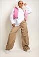 Pink Reversible Cropped Gilet