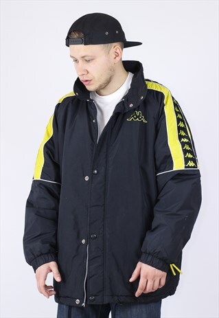VINTAGE MENS KAPPA TEAM STRIPES WINTER WARM JACKET