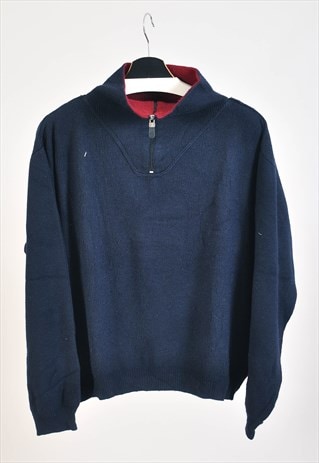 VINTAGE 90S 1/4 ZIP JUMPER IN BLUE