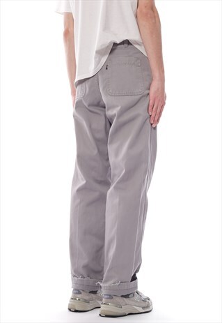 VINTAGE LEVIS PANTS WORK TROUSERS STA-PREST 80S GREY