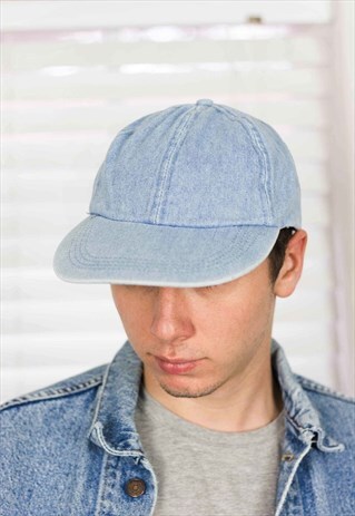 VINTAGE DENIM BASEBALL CAP 90S ONE SIZE 3.0