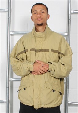 Vintage Nike ACG Jacket in Beige with Spell Out Logo XL