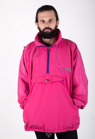 VINTAGE 80S FILA PULLOVER JACKET WITH 1/4 ZIP