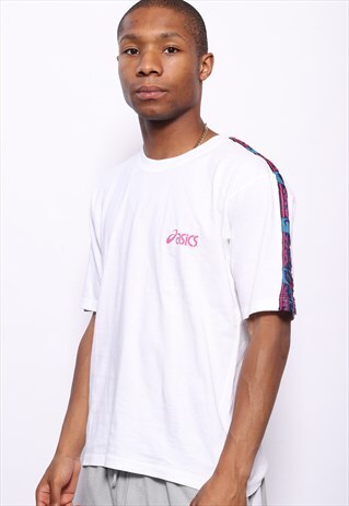 VINTAGE ASICS TAPE LOGO T-SHIRT WHITE