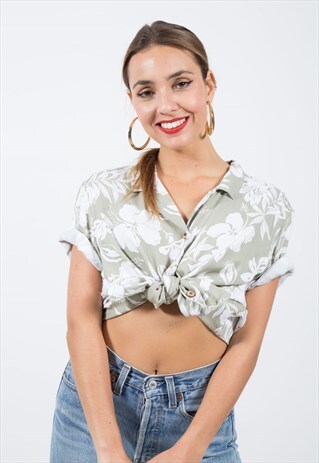 VINTAGE 80S HAWAIIAN SHIRT / S8107